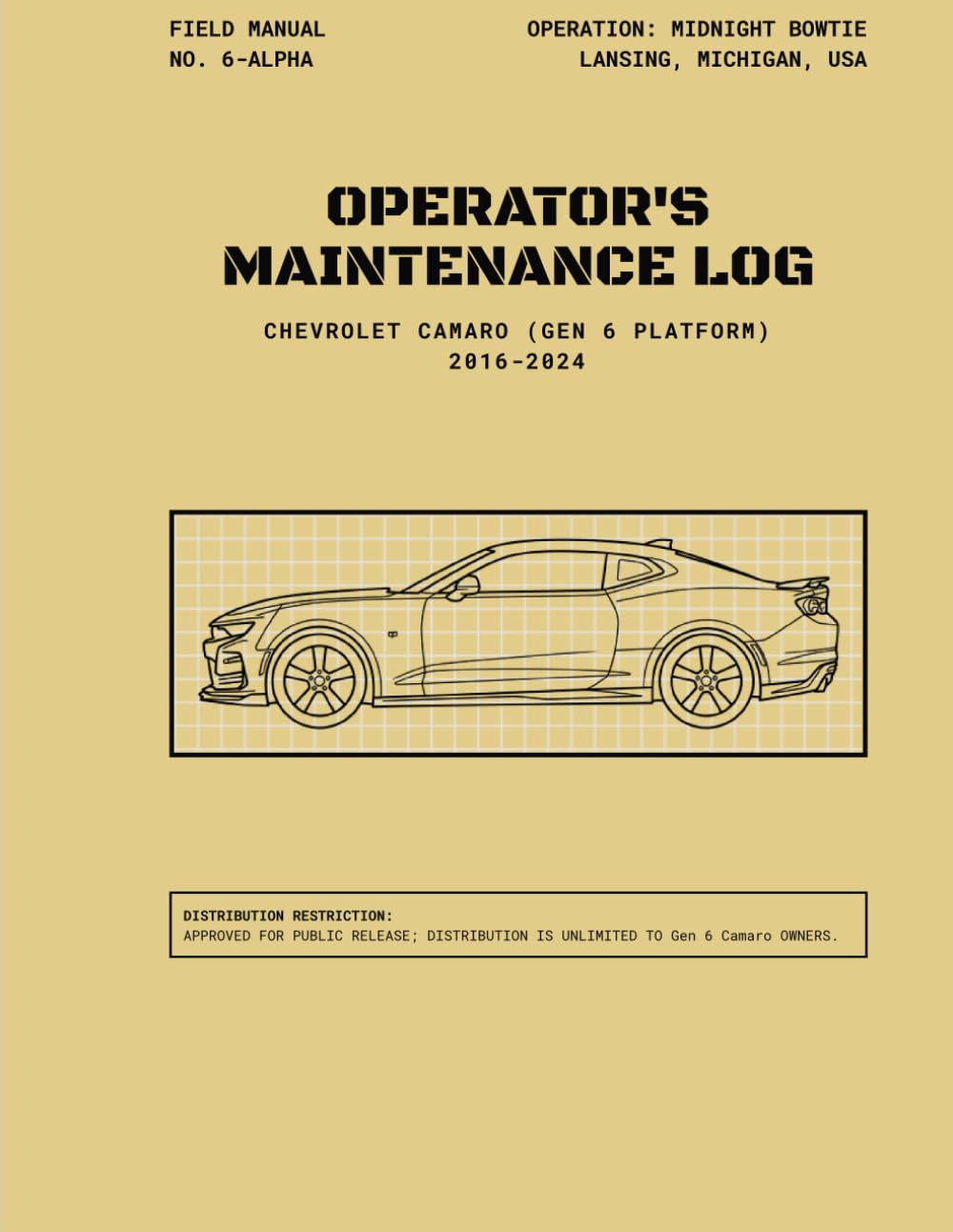 Camaro Maintenance Log baixar o livro de graça