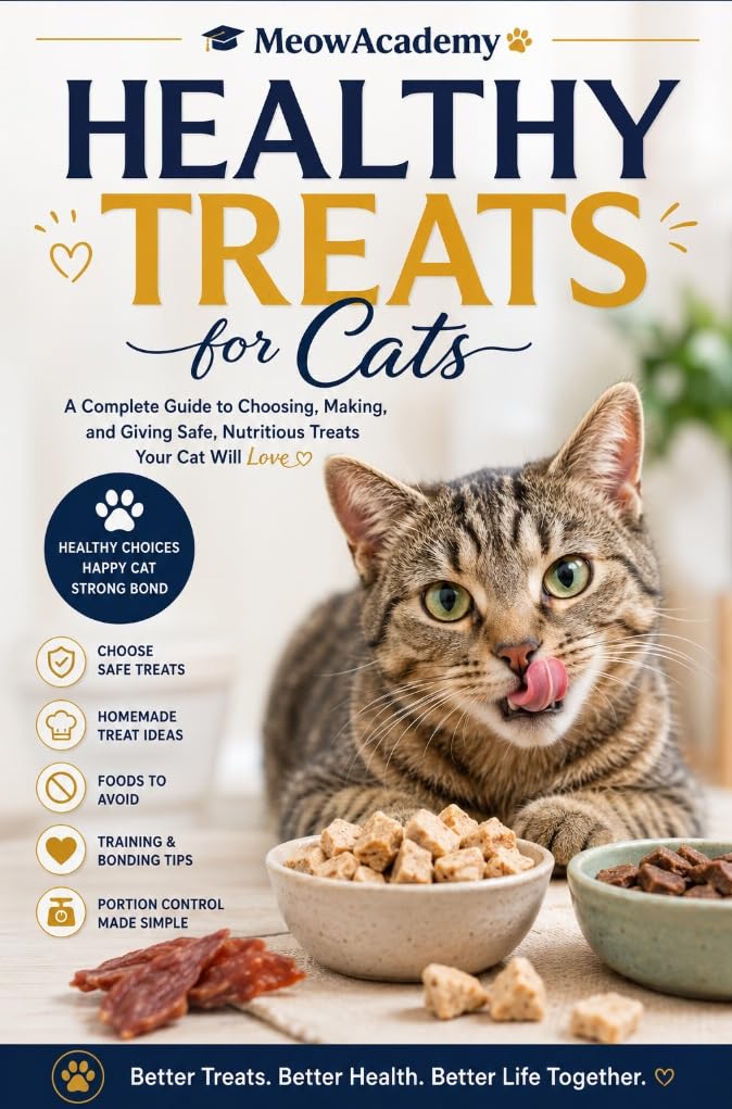 ler totalmente Healthy Treats for Cats: A Complete Guide to Choosing, Making, and Giving Safe, Nutritious Treats Your Cat Will Love (MeowAcademy Nutrition Series Book 1) (English Edition)