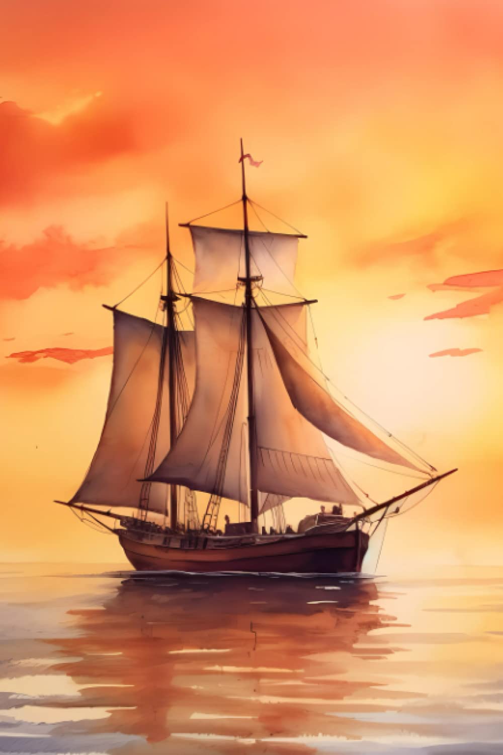 capítulo por capítulo baixar Sunset with Old Sailing Ship Notebook: Trip Vacation Notebook for Women, Men, Kids, Writing Journal with Lined Paper, 6x9, 160 pages, Gray Lines