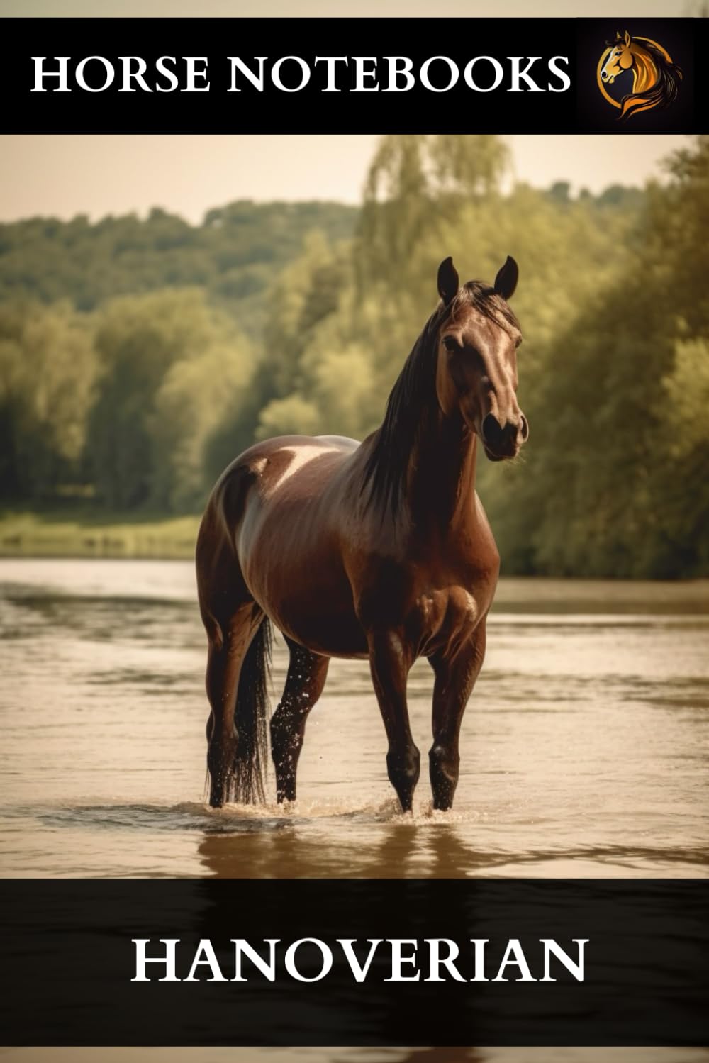 Hanoverian Horse Notebook: Grid-Lined Journal with an Equine-Theme in 6x9 Format and 120 Pages