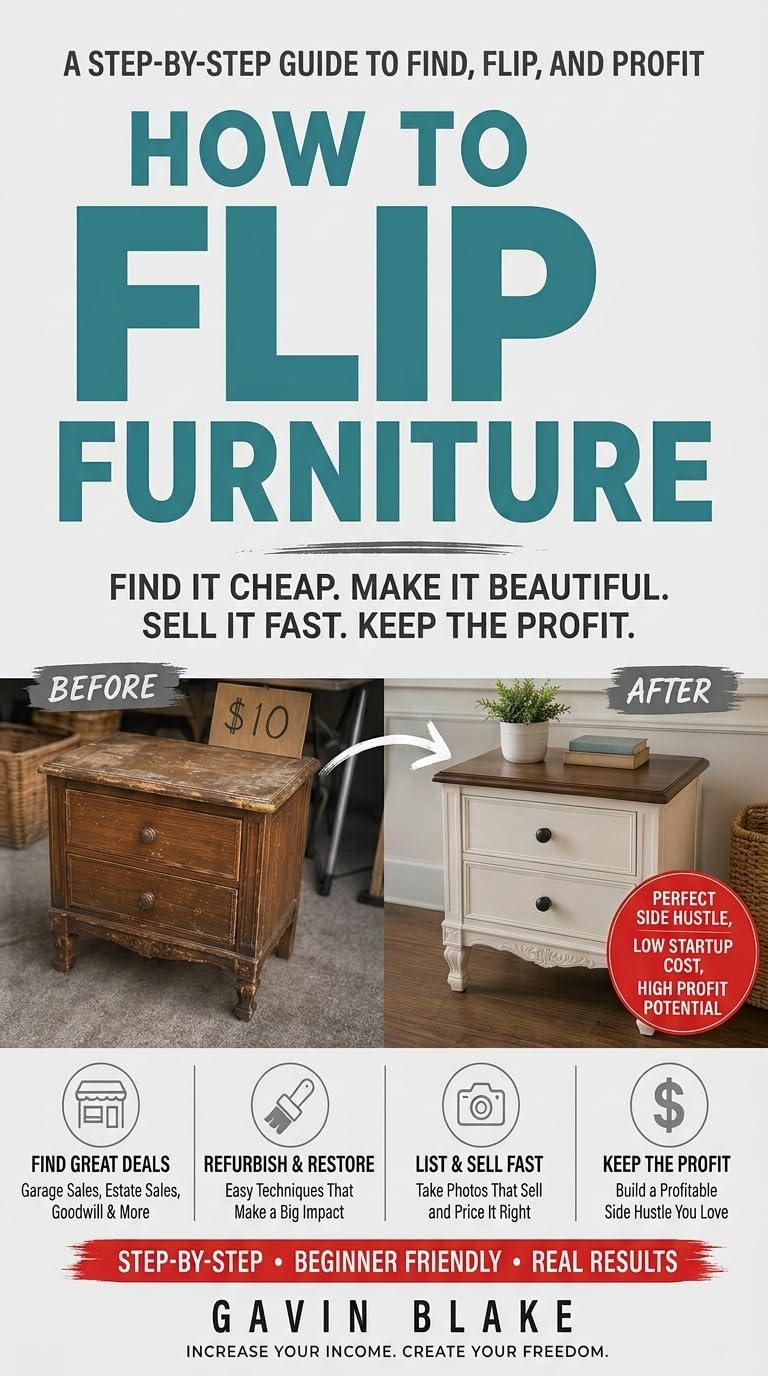 How to Flip Furniture for Profit: A Beginner's Guide to Finding Cheap Furniture, Refinishing It, and Selling It on Facebook Marketplace (English Edition) baixar o livro de graça