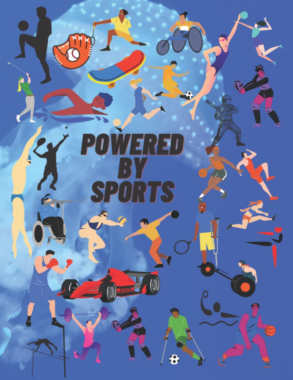 Powered By Sports: Sports Themed Composition Notebook Journal in Blue, College Ruled 120 Pages 8.5 x 11 Inches baixar livro de graça