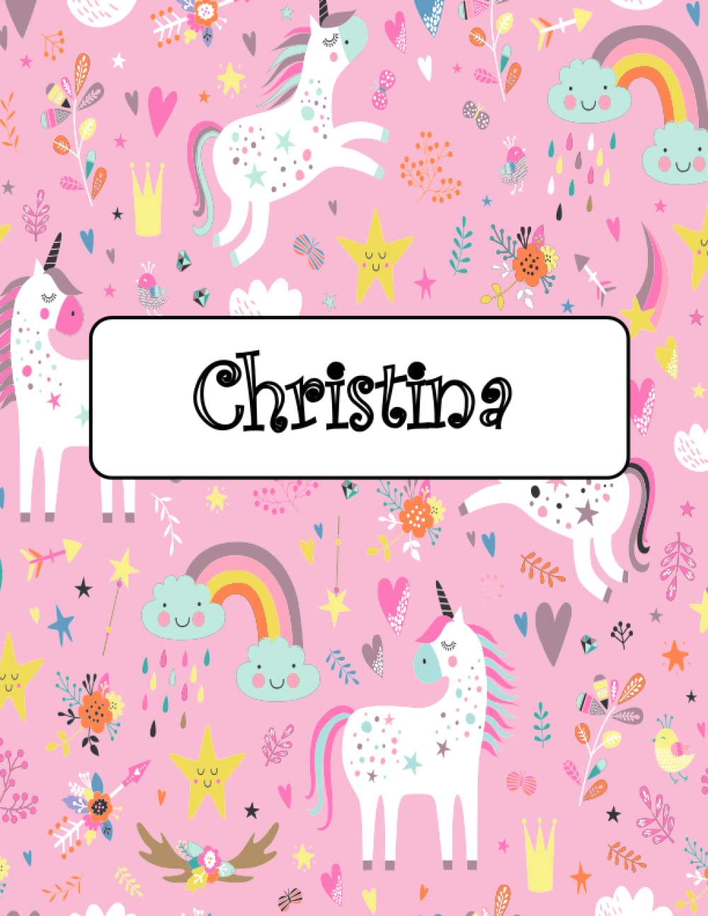 Christina: Unicorn Notebook Personal Name Wide Lined Rule Paper | The Notebook For Writing Journal or Diary Women & Girls Gift for Birthday, For Student, Back to schoo | 160 Pages Size 8.5x11inch baixar o livro de graça