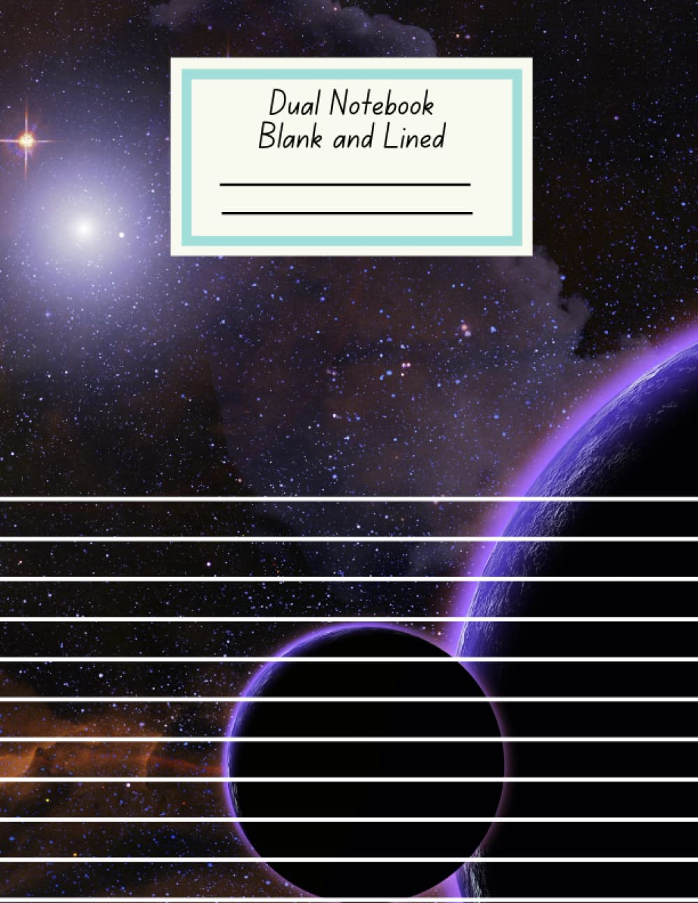 ler totalmente Dual Notebook Blank and Lined: Half Blank/Half Lined for Drawing and Note Taking