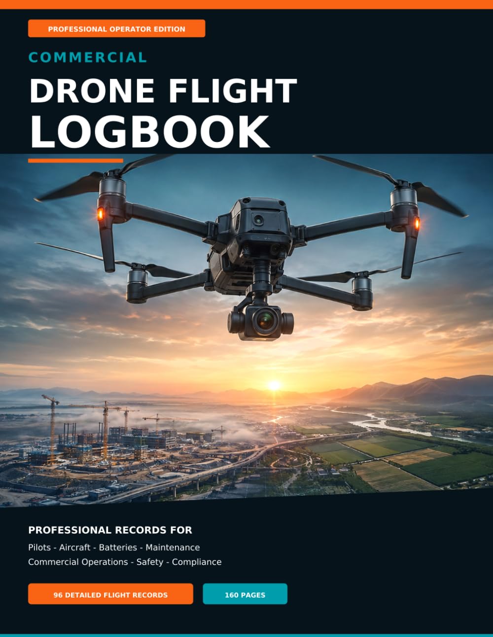 capítulo por capítulo baixar Commercial Drone Flight Logbook: Professional Records for Pilots, Aircraft, Batteries, Maintenance, Commercial Operations, Safety, and Compliance