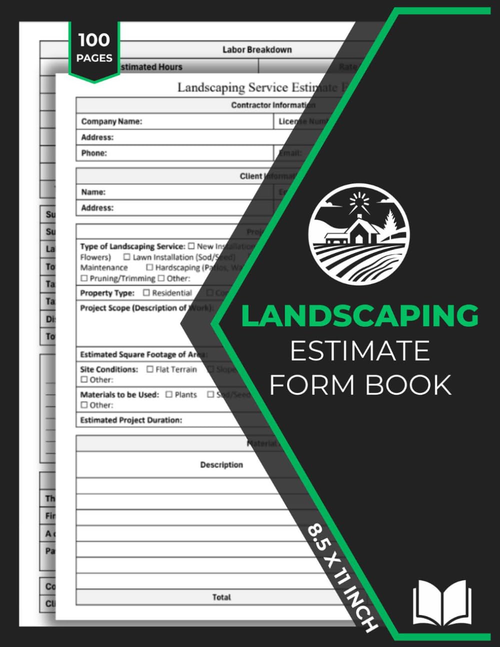 ler totalmente Landscaping Estimate Form Book: Landscaping Work Order Forms for Landscaper | Lawn Care Services Estimate Forms | 50 Forms