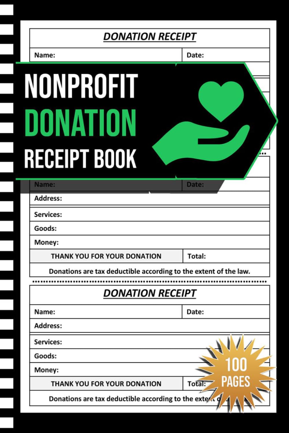 capítulo por capítulo baixar Nonprofit Donation Receipt Book: Non-Profit Donation Receipt Form | Charitable Donation Receipt Forms | 150 Receipts (3 per Page) Single-Sided Sheets