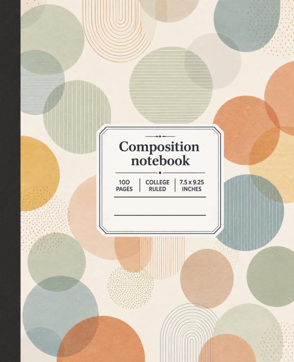 Retro Geometric Composition Notebook: Mid Century Modern Circle Design for College Ruled Notes, School Writing and Everyday Journaling baixar o livro de graça