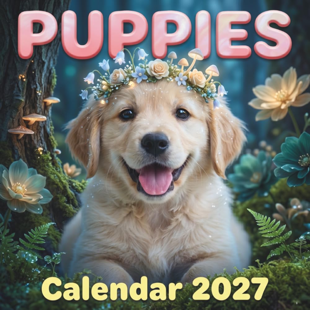 Puppies Calendar 2027: An Adorable Monthly Planer Filled with Joyful, Cute, and Playful Puppy Photos for Pet Lovers and Gifting