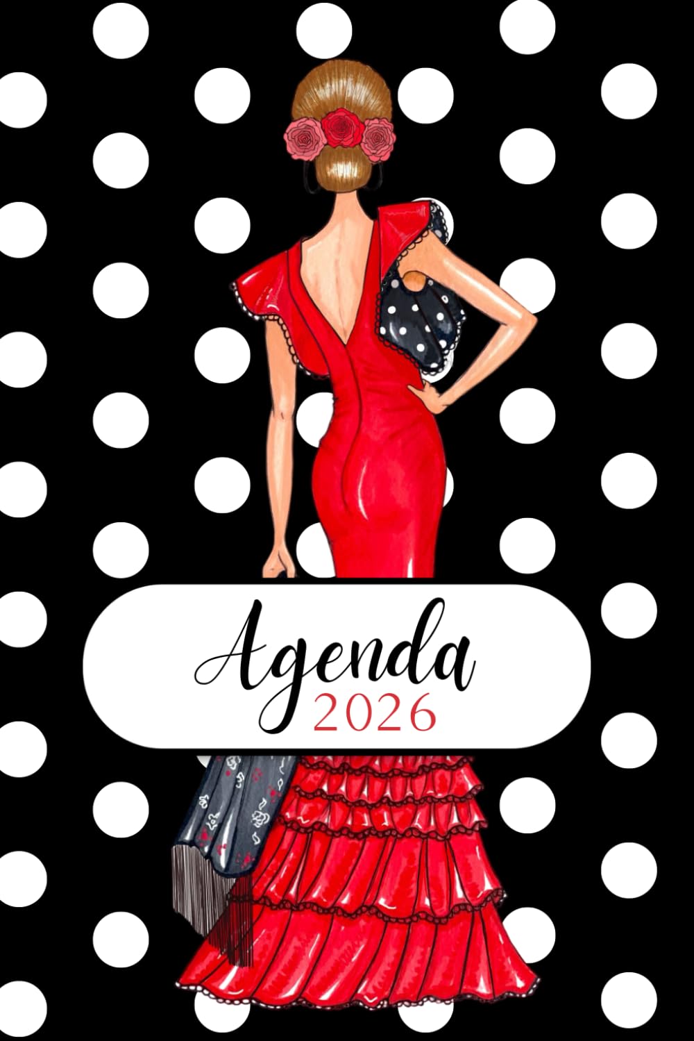 ler totalmente Agenda Flamenca 2026 “Manuela Fondo Negro” – 2 Días por Página – Ilustraciones Flamencas – Diseño illustrArte: Eventos flamencos 2026, ilustraciones exclusivas y espacio para notas y planes