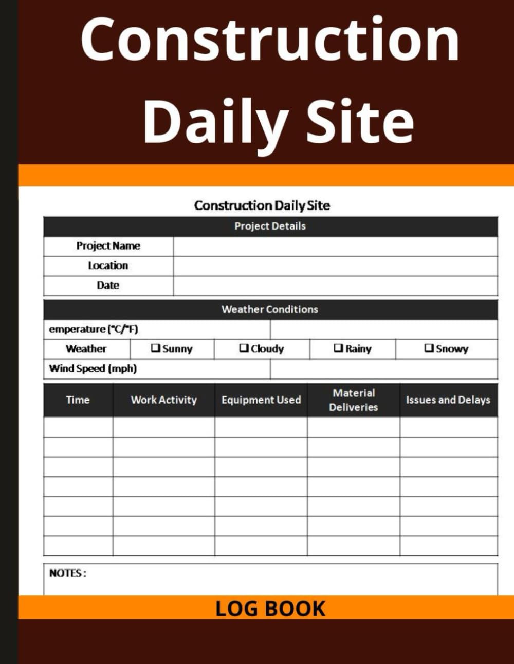 capítulo por capítulo baixar Construction Daily Site Log Book: Building Progress Chronicles: Daily Construction Log book