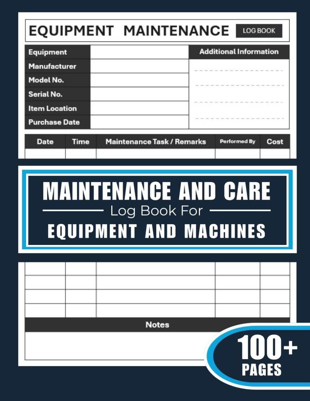 capítulo por capítulo baixar Equipment Maintenance Log Book: Maintenance and Care Tracker for Equipment and Machines, Daily Preventative Care and Maintenance Record Book for... Care Tracker, (8.5x11) inches 120 pages