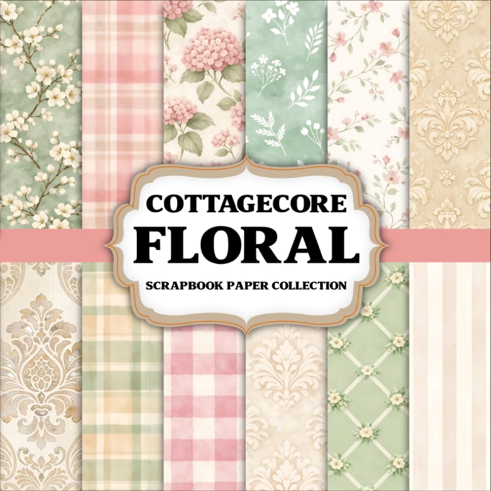 ler totalmente Cottagecore Floral Scrapbook Paper Collection: Decorative Double Sided Floral Papers for Junk Journals, Collages, Origami, Scrapbooks and Paper Art