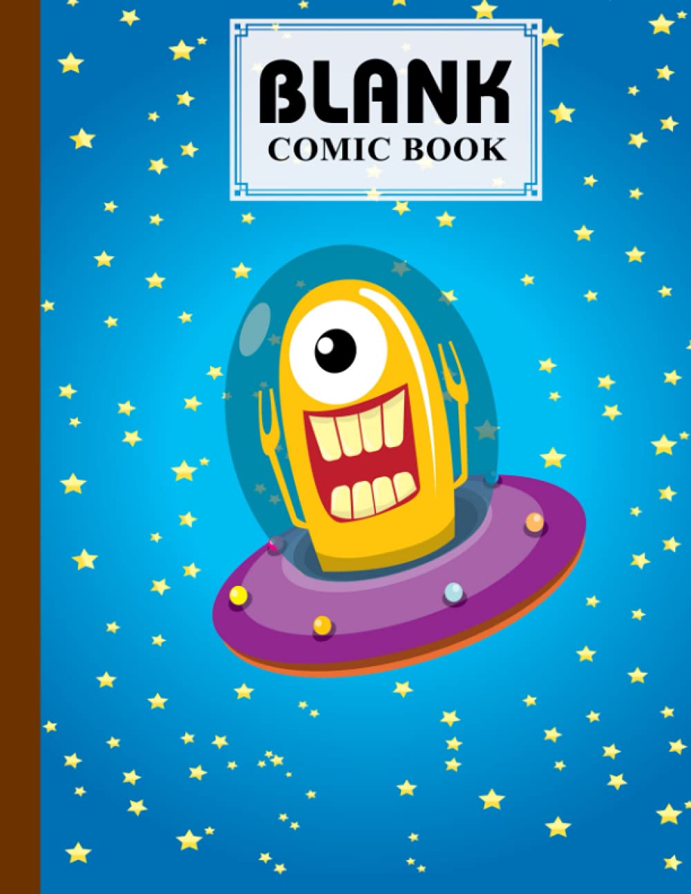 ler totalmente Blank Comic Book: Cute Aliens Cover, Draw Your Own Comics - 120 Pages of Fun and Unique Templates - A Large 8.5" x 11" Notebook by Ramazan Bischoff