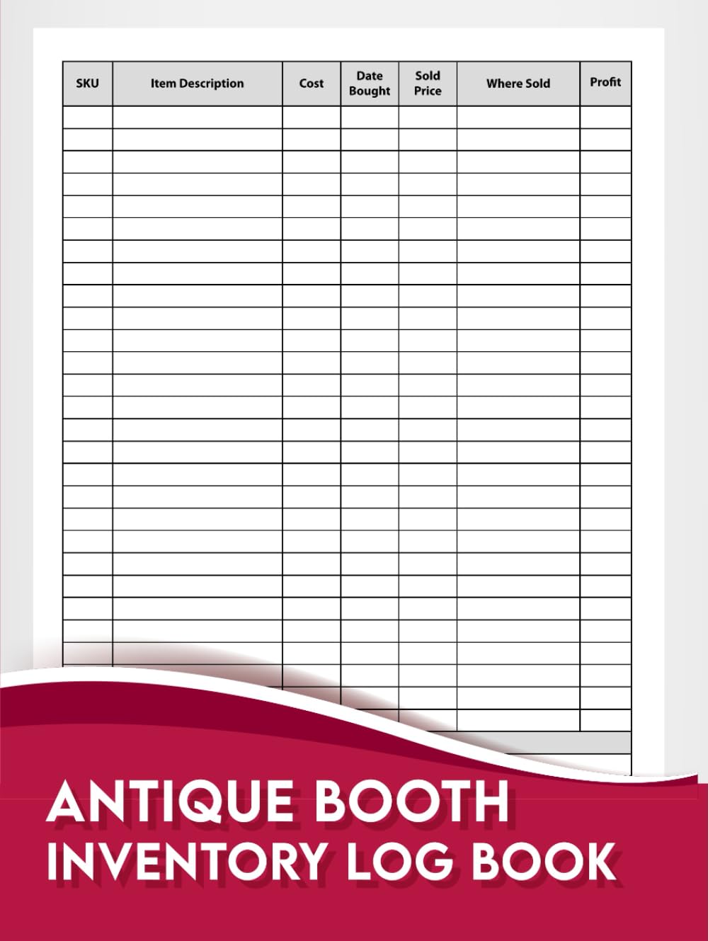Antique Booth Inventory Log Book: Simple Record Book Ideal for Tracking Inventory & Profit Margin for Each Product baixar livro de graça