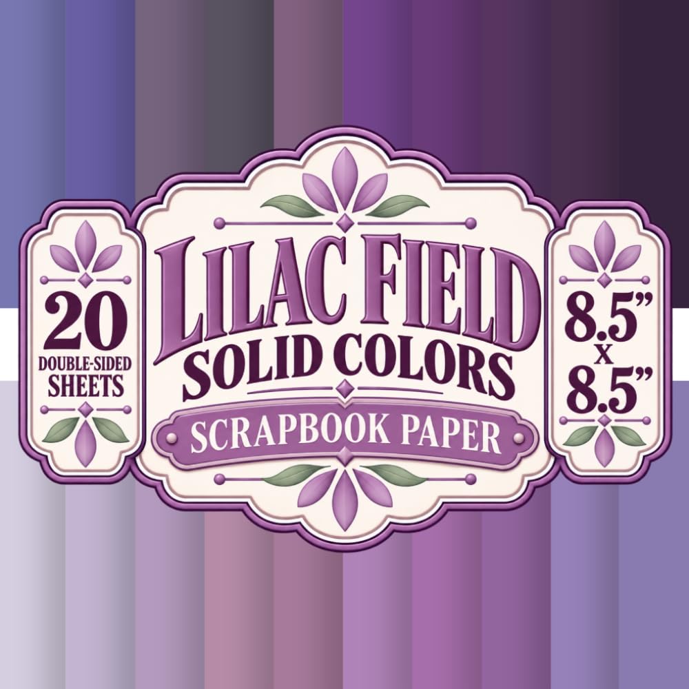 Lilac Field Solid Colors Scrapbook Paper: 8.5" x 8.5" 20 Double-Sided Sheet 20 Designs Decorative Craft Paper with Solid Lilac, Lavender, Mauve, Plum,... Card Making, Decoupage, Origami & Collage baixar livro de graça