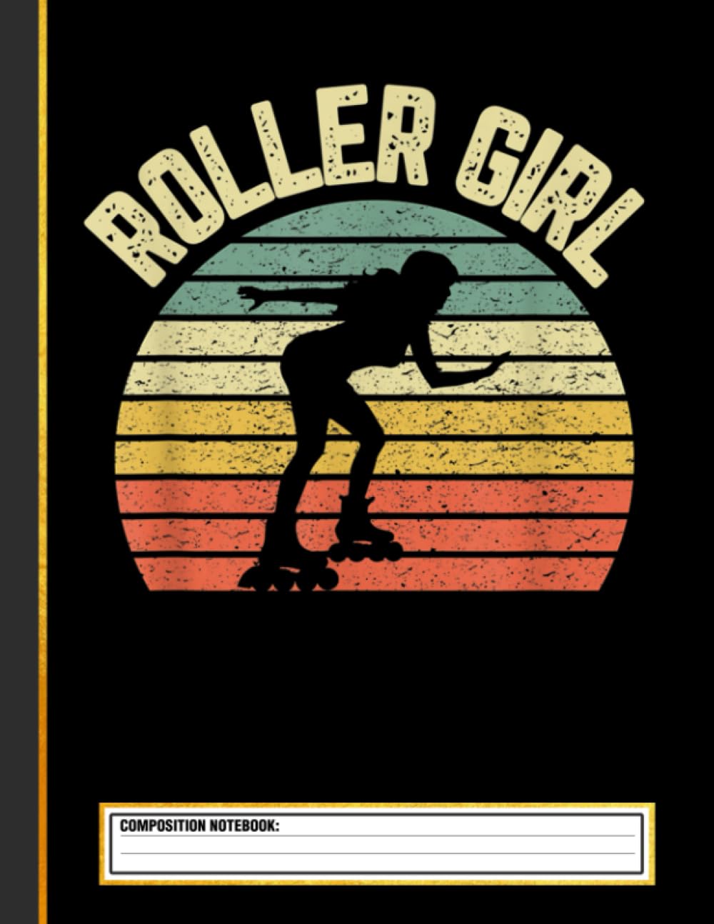 ler totalmente Retro Roller Girl Composition Notebook
