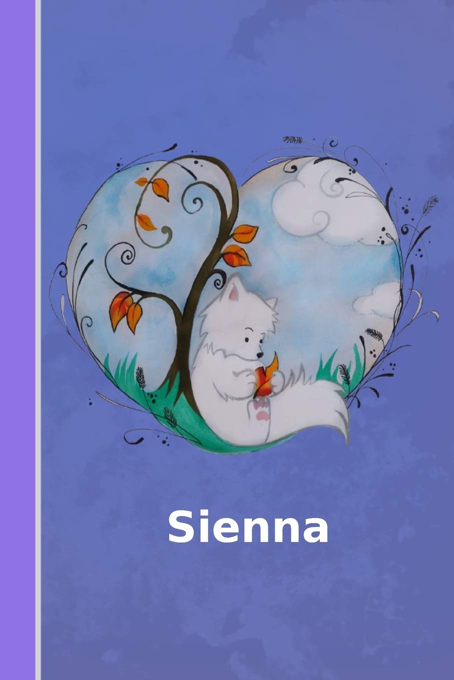 ler totalmente Sienna: Personalized Notebook Illustration Fox with Heart Softcover 120 Pages Blank Notebook Diary Scrapbook Journal Gift Idea