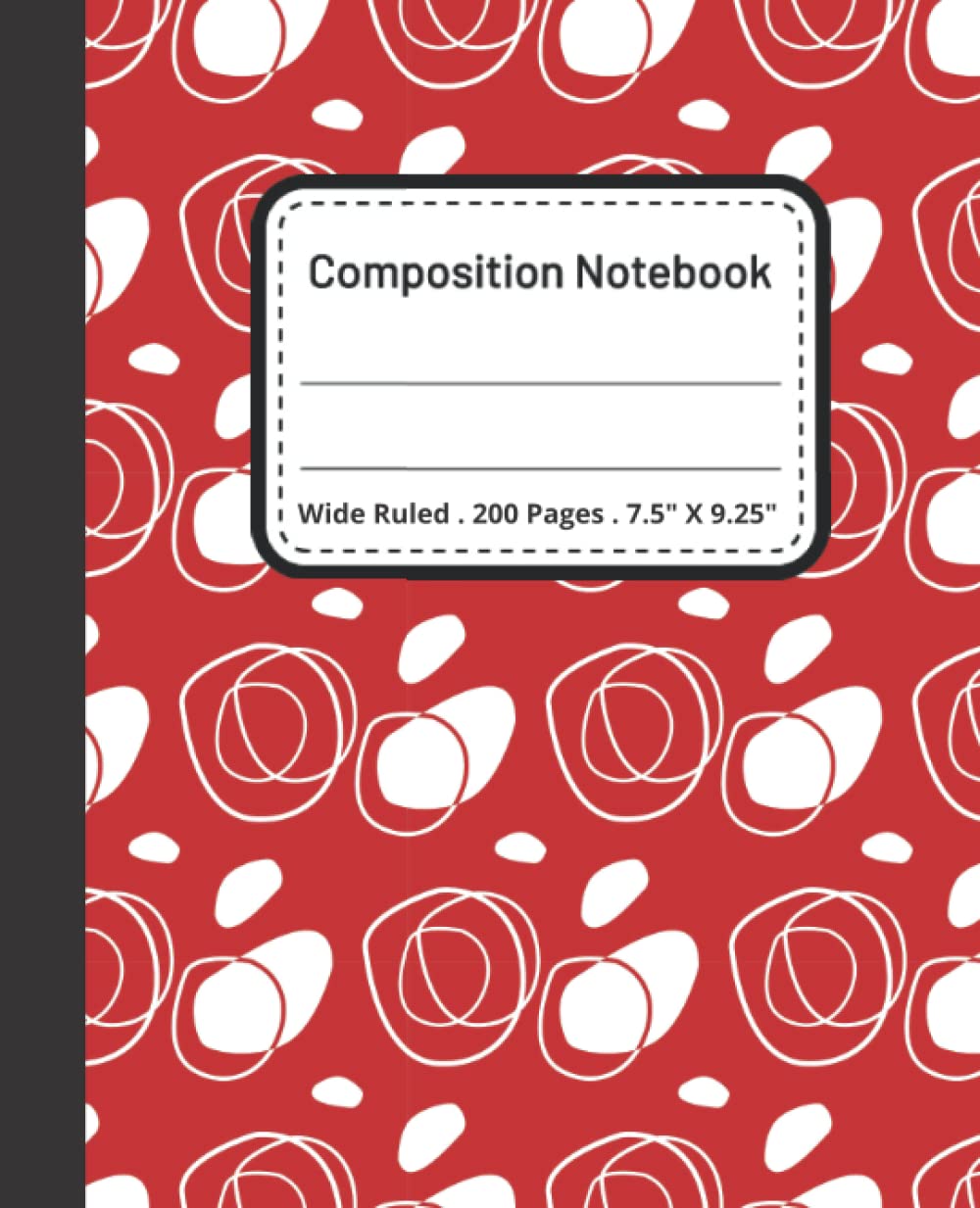 Wide Ruled Composition Notebook: Red Composition Notebook Wide Ruled | 200 Pages | 7.5" x 9.25" | Cute Composition Notebook With Abstract Circles baixar livro de graça