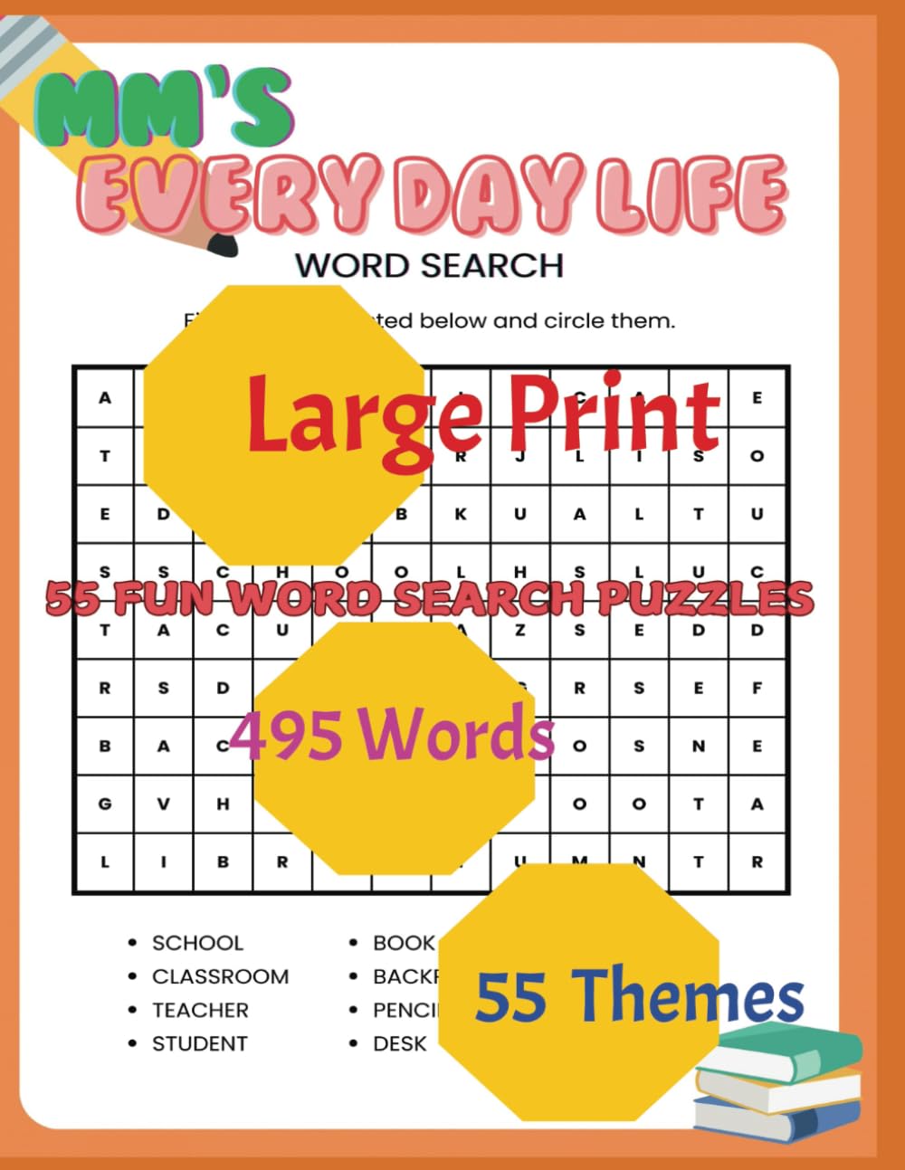 ler totalmente MM's "Everyday Life Word Search " - Large Print (8.5 x 11 inch) for Kids & Adults: 55 Fun-Filled Puzzles to Sharpen Your Mind and Celebrate the Joys of Daily Life!