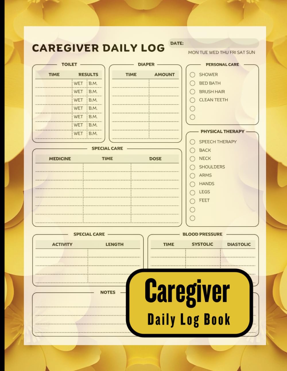 Caregiver Daily Log Book: Record Daily Needs, 120 Pages, Large Print 8.5 x 11 inches, Caregiver Medical Journal baixar o livro de graça