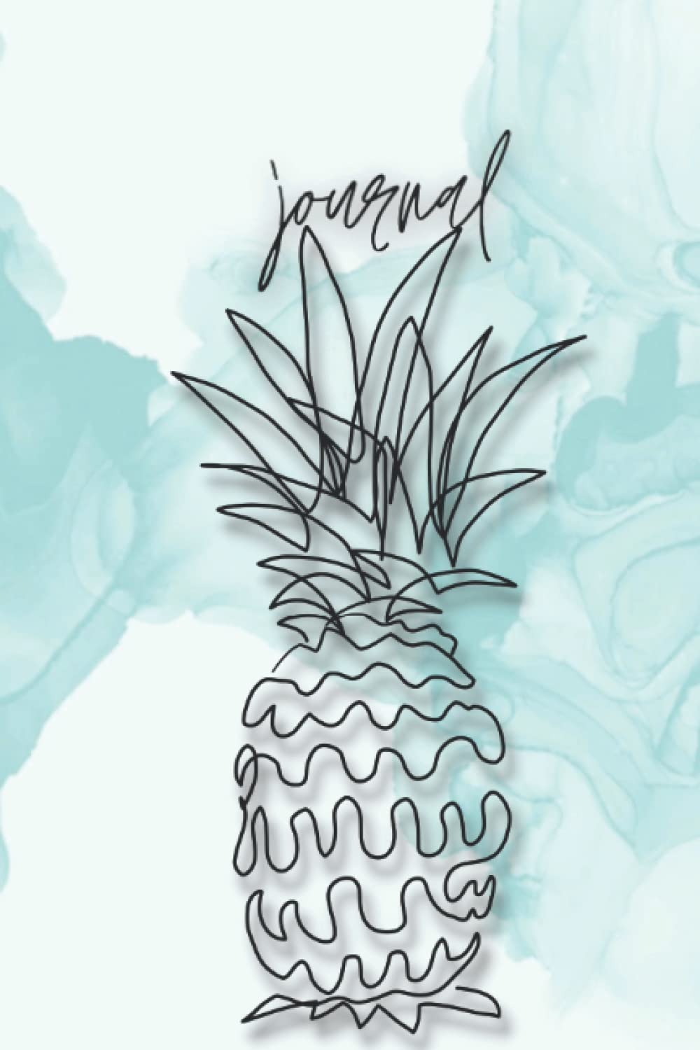 ler totalmente 140 page 6''x9'' Premium Abstract Cover Design Journal: Modern Vibrant Blue Watercolor Notebook with Abstract Pineapple Design for writing down your Thoughts and Notes