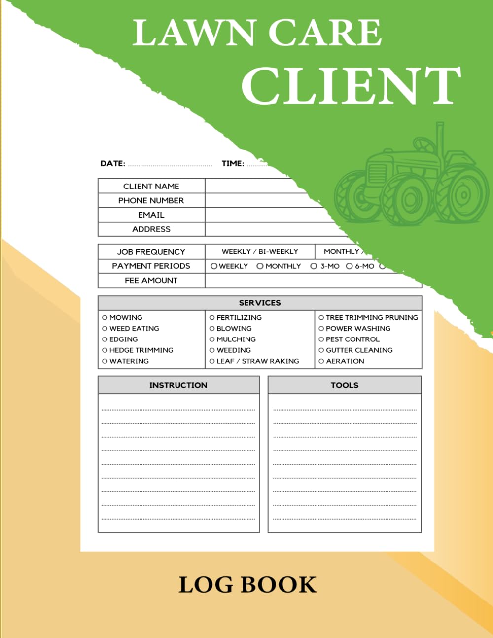 Lawn Care Client Log Book: Efficiently track and manage your lawn care business with this comprehensive client log book baixar livro de graça