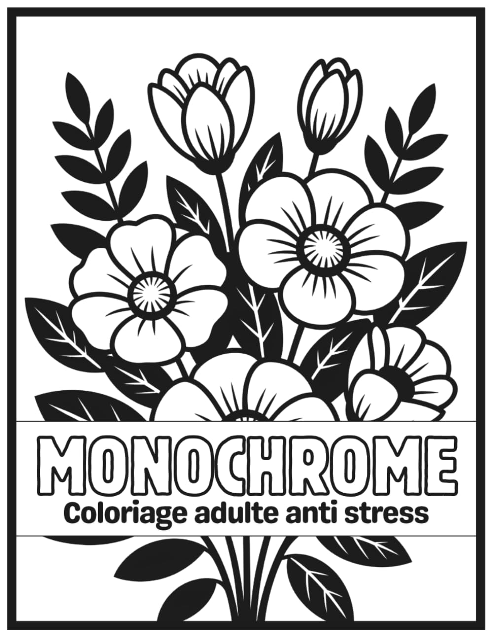 Monochrome coloriage adulte anti stress: Coloriage Monochrome de Fleurs pour Adultes – Livre Anti-Stress en Noir et Blanc pour la Détente, la Pleine Conscience et la Créativité (French Edition) baixar livro de graça