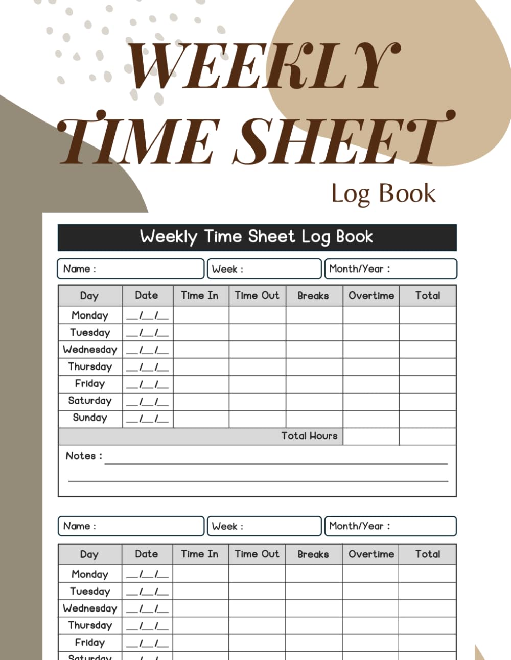 ler totalmente Weekly Time Sheet Log Book: Your Weekly Time Management Solution