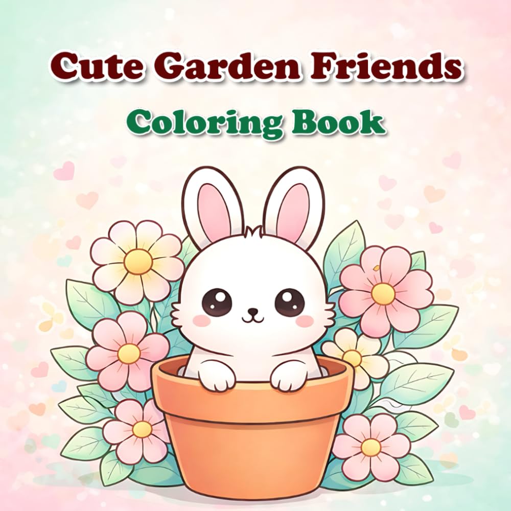 ler totalmente Cute Garden Friends Coloring Book Adorable Kawaii Baby Animals in Cozy Flower Gardens: Relaxing Kawaii Garden Scenes with Thick, Marker-Friendly Pages for Teens and Adults