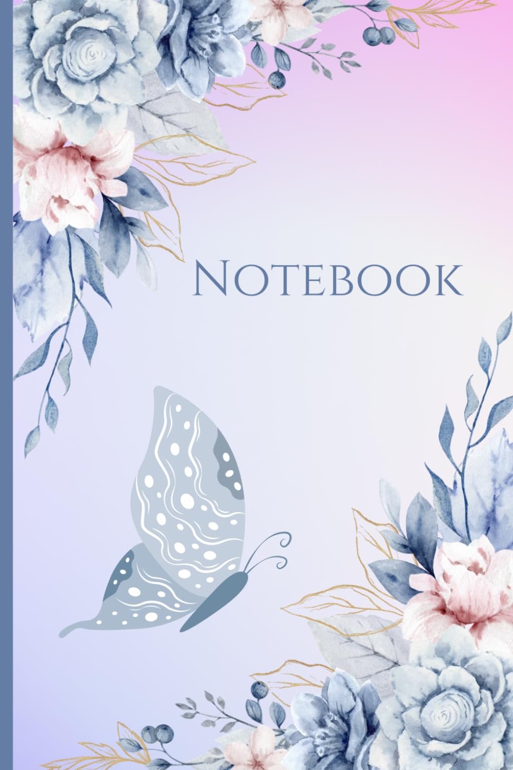 capítulo por capítulo baixar Butterfly And Blue Flowers: Notebook