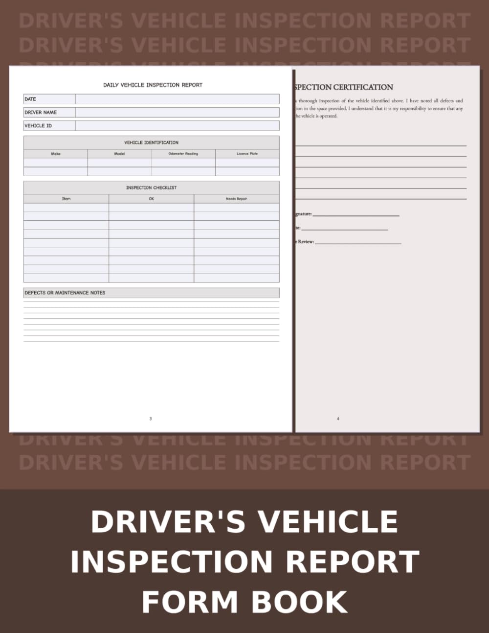 ler totalmente Driver Vehicle Inspection Report Form Book: Daily Pre-Trip & Post-Trip Checklist for Drivers, Truckers & Bus Drivers - Ensure Safety Compliance & Maintenance Tracking