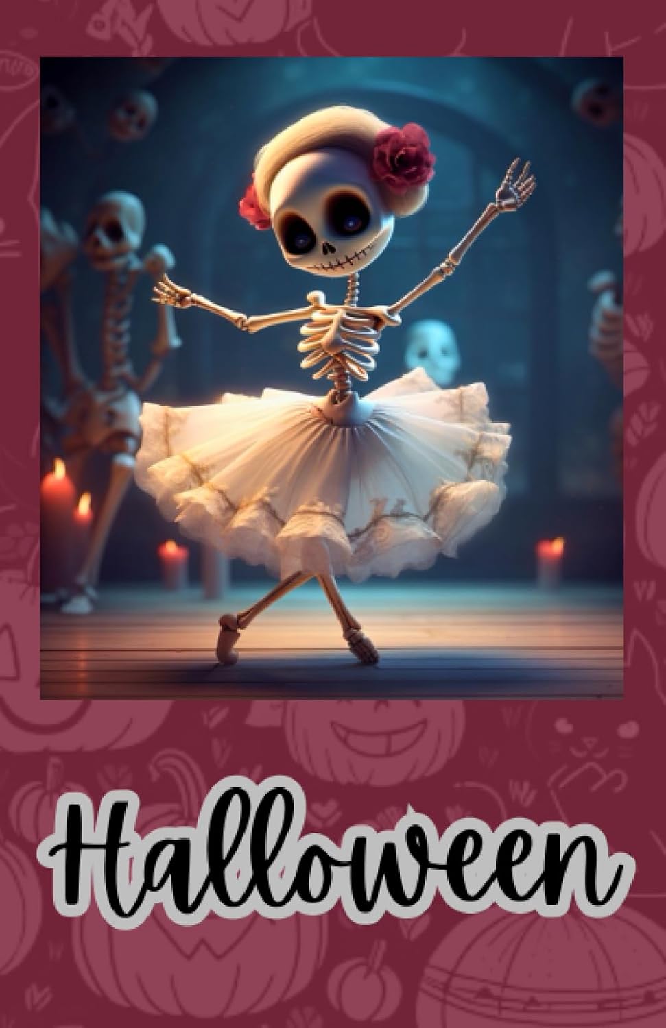 ler totalmente Halloween Journal: Gorgeous dancing skeleton themed book for lovers of the spooky season