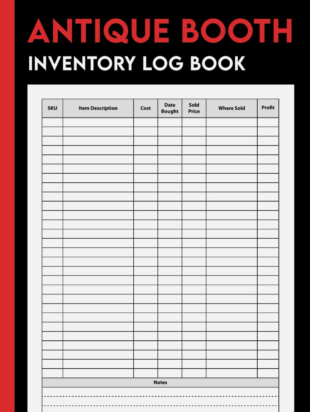 Antique Booth Inventory Log Book: Simple Record Book Ideal for Tracking Inventory & Profit Margin for Each Product baixar livro de graça