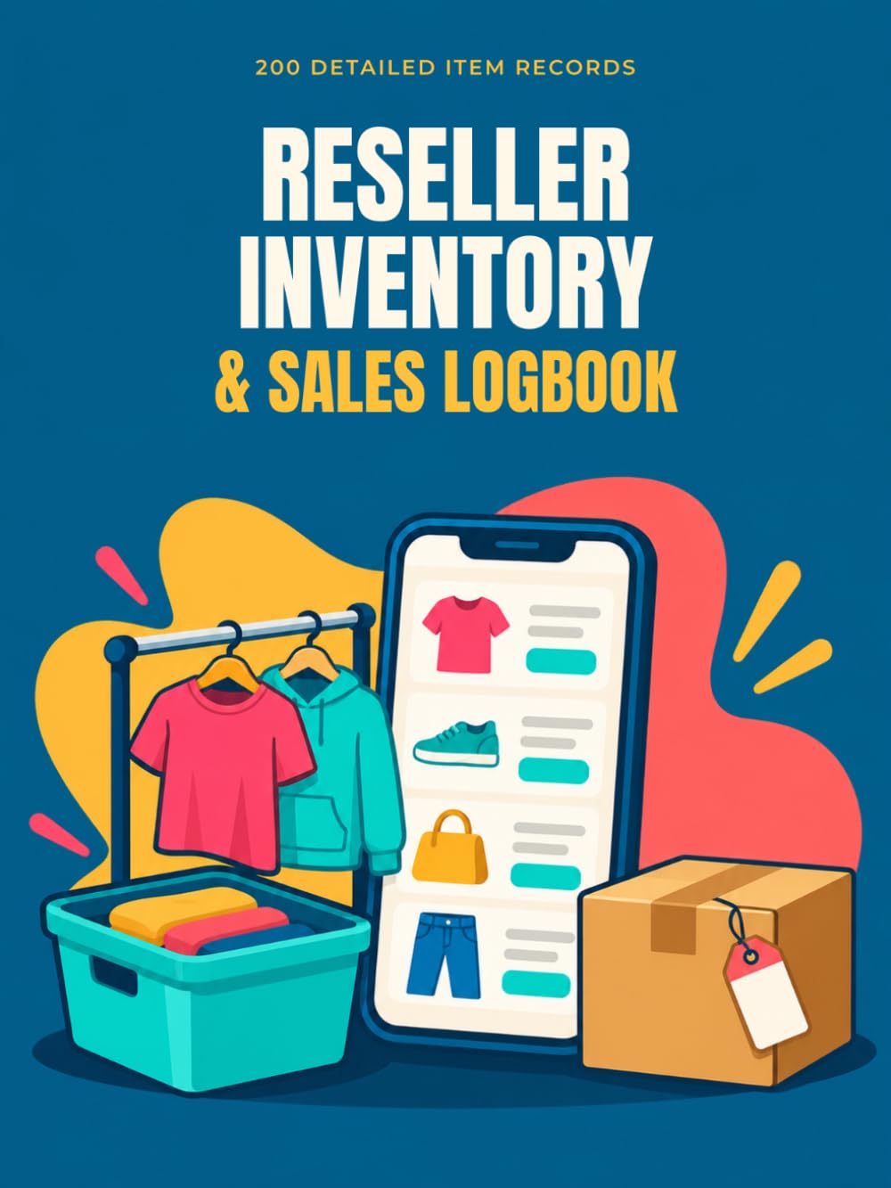 ler totalmente Reseller Inventory & Sales Logbook: 200 Detailed Item Records to Track Purchases, Storage, Listings, Sales, Fees, Shipping & Profit