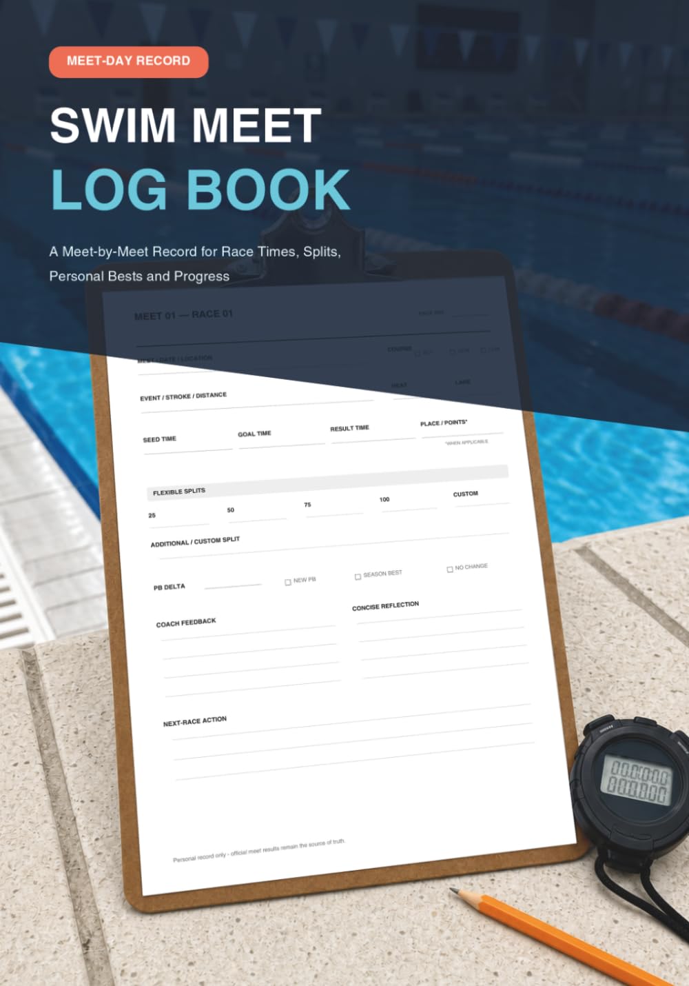 Swim Meet Log Book: A Meet-by-Meet Record for Race Times, Splits, Personal Bests and Progress