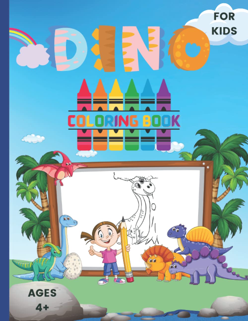 ler totalmente Dino Coloring Book for Kid: Explore Prehistoric Reptiles of the Dinosaur Family | Adorable illustrations for Young Dino Fans | Draw and Fill your Dinosaurs with Color