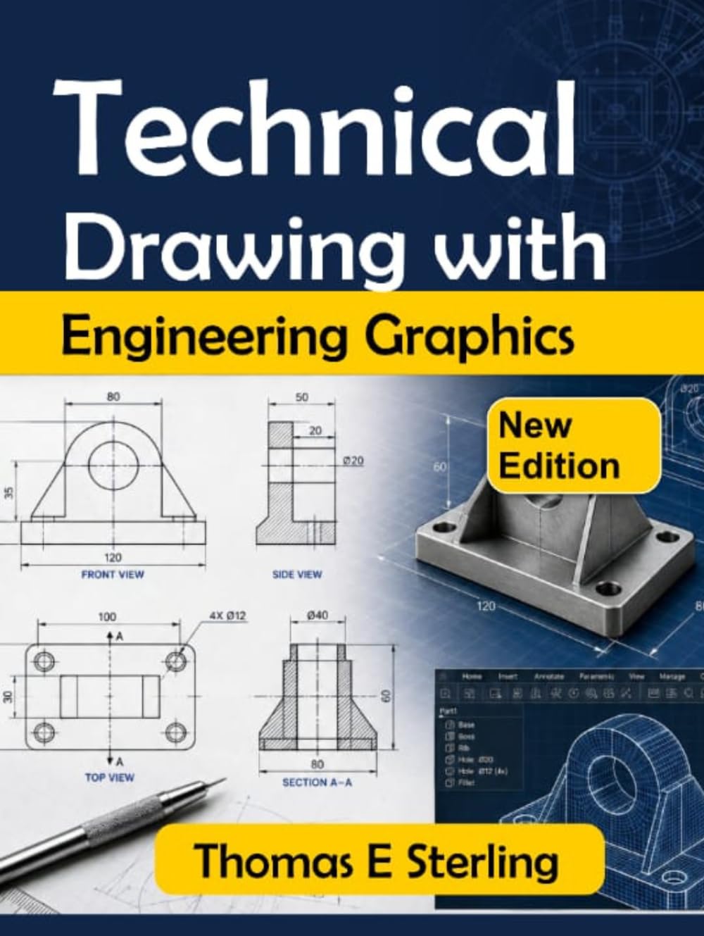ler totalmente TECHNICAL DRAWING WITH ENGINEERING GRAPHICS: A Practical Guide to Visualization, Projection, Dimensioning, Tolerancing, CAD, and Design Communication