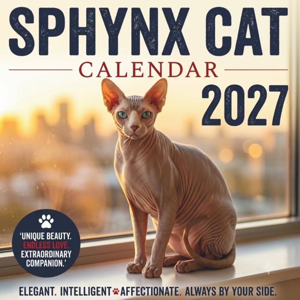 ler totalmente Sphynx Cat Calendar 2027: 12 Months of Elegant Beauty, Playful Personality, and Stunning Photography