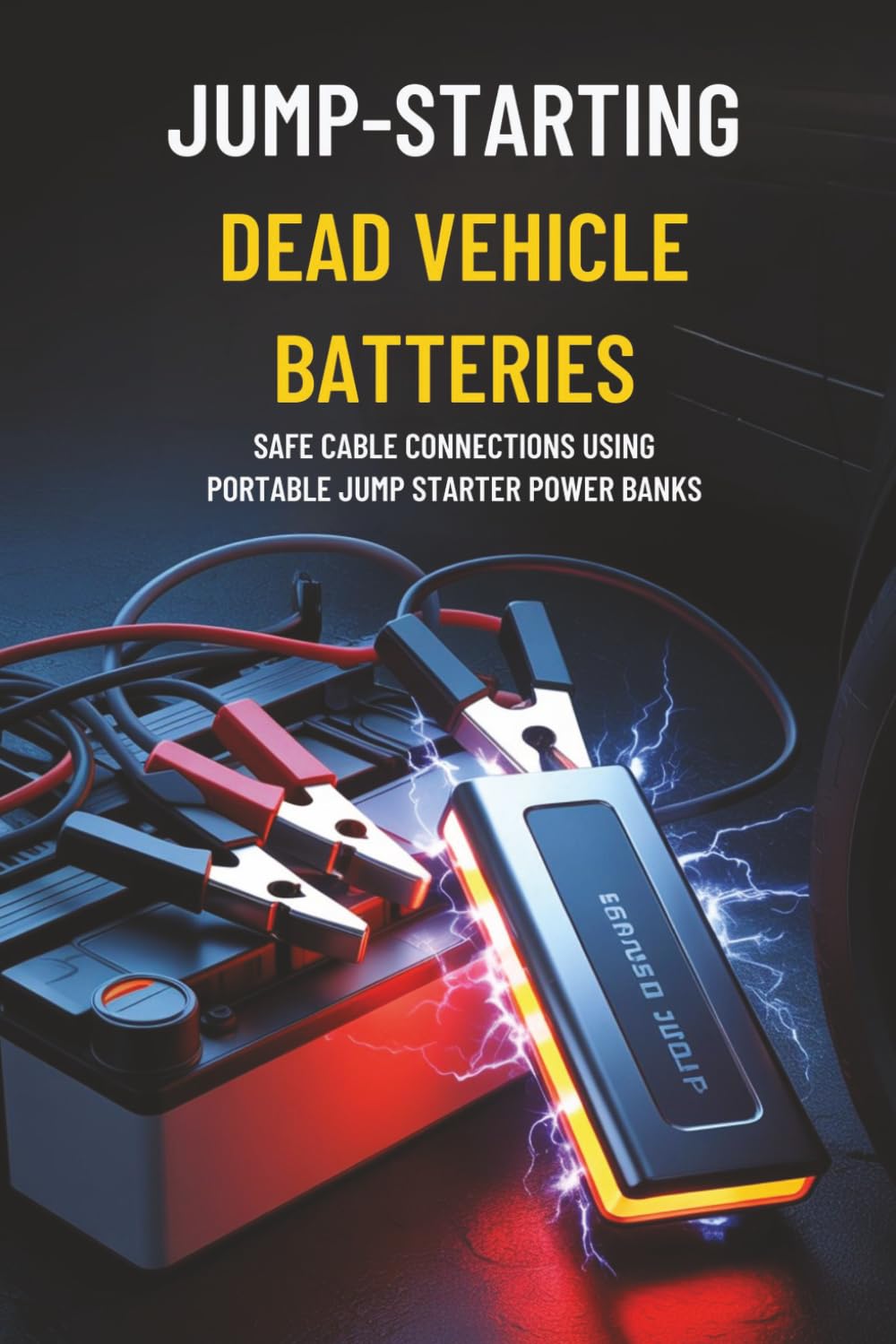 ler totalmente Jump-Starting Dead Vehicle Batteries: Safe Cable Connections Using Portable Jump Starter Power Banks