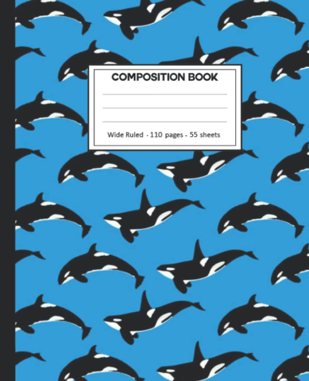 ler totalmente Composition Notebook: College Ruled: 110+ Lined Pages Writing Journal: Orca on White.