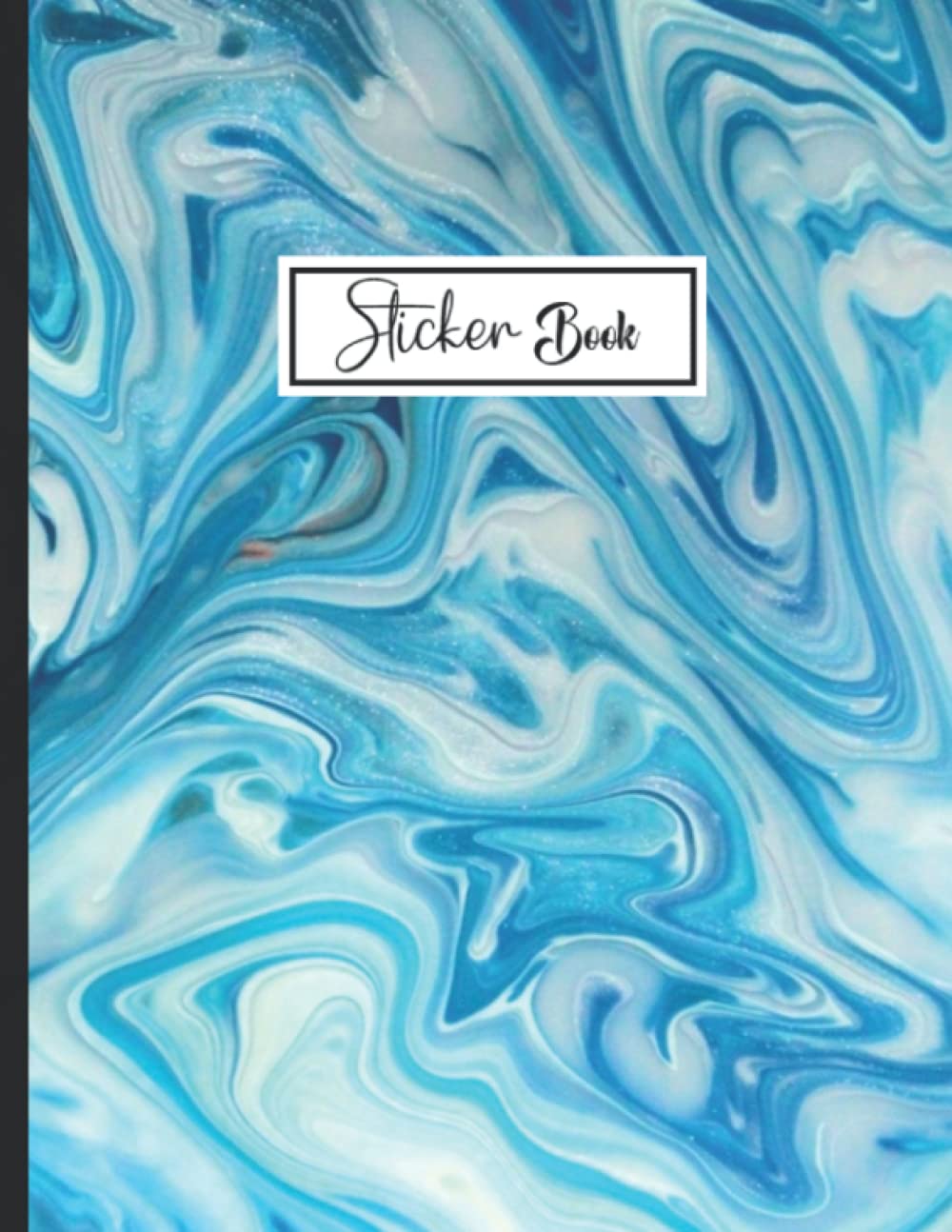 Sticker Book: Blue Marble Theme Sticker Book Collecting Album Blank Notebook.