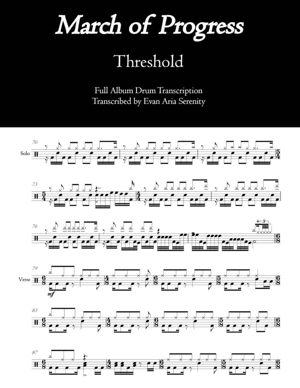capítulo por capítulo baixar Threshold - March of Progress: Full Album Drum Transcription (JDS Drum Transcription Books)