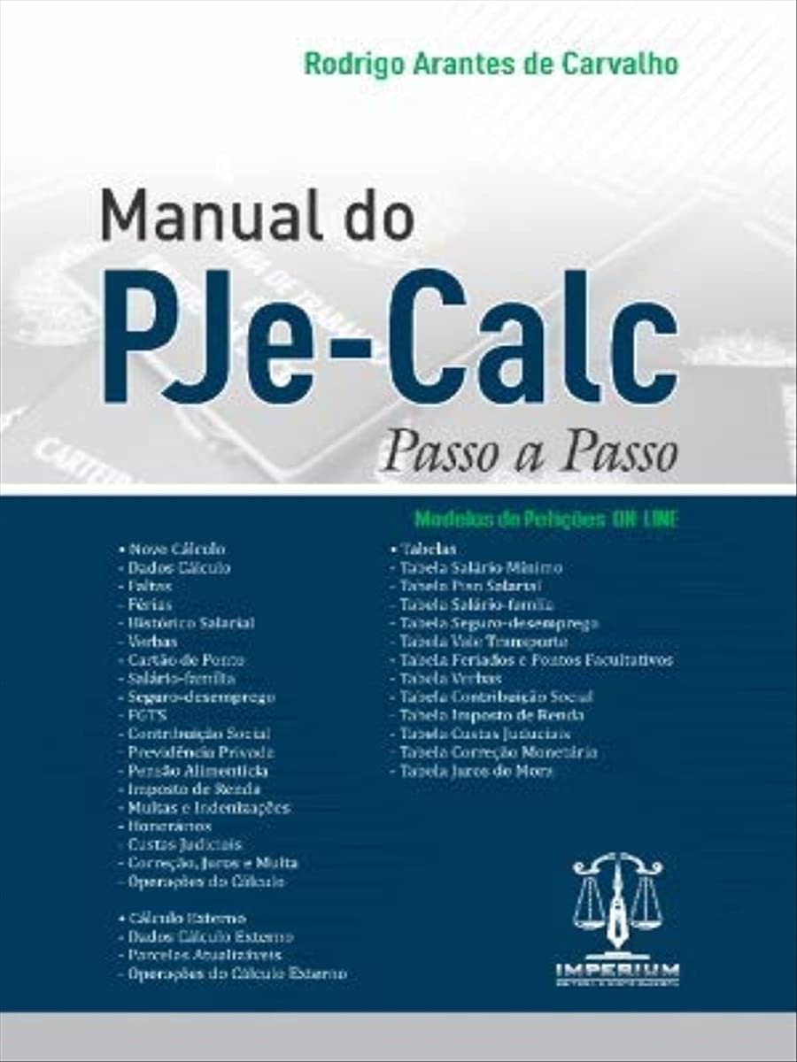 capítulo por capítulo baixar Manual do Pje-Calc - Passo a Passo