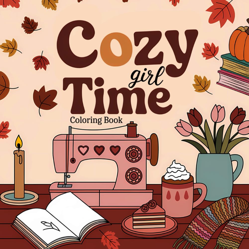 ler totalmente Cozy Girl Time Coloring Book: Bold and Easy Comfy, Calm Designs with Hygge Vibes: A Coloring Book with Simple and Big Drawings for Stress Relief and Relaxation