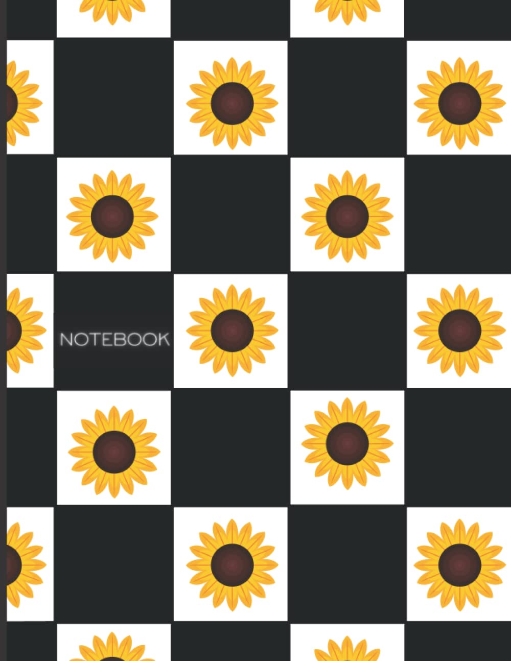 Checkered Notebook: Aesthetic Notebook, Checkerboard Pattern, Blank Lined Paperback Notebook Journal, Black and White Sunflower Checkered Notebook Retro baixar o livro de graça