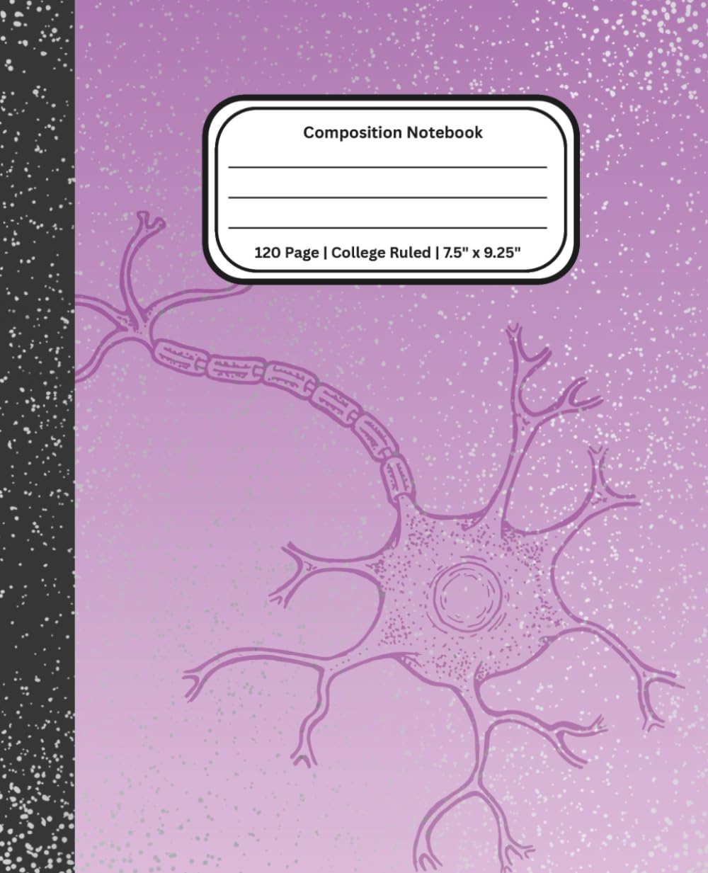 Neuroscience Themed Science Composition Notebook with Cute Neuron Design: Light Purple Neuron Pattern Journal for Biology, Anatomy, Neuroscience, Lab, ... or Gift for STEM Students (College Ruled)