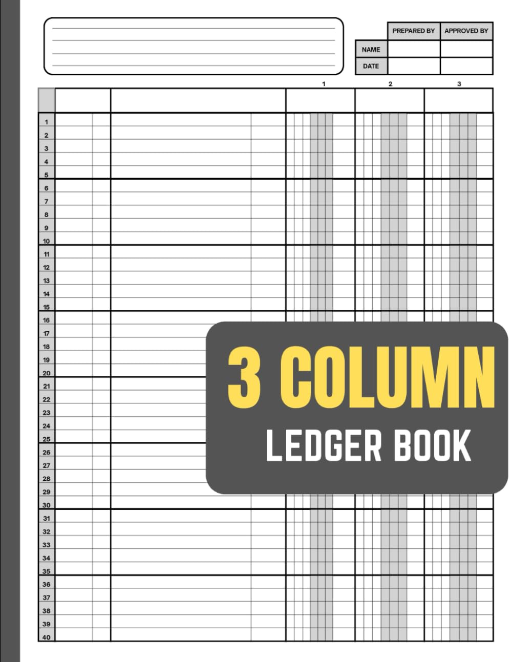 3 Column Ledger Book for Bookkeeping: Accounting Log for Small Business, Income & Expense Tracker, Personal Finance Notebook, Columnar Pad for Budgeting | 8.5 x 11 Inches baixar livro de graça