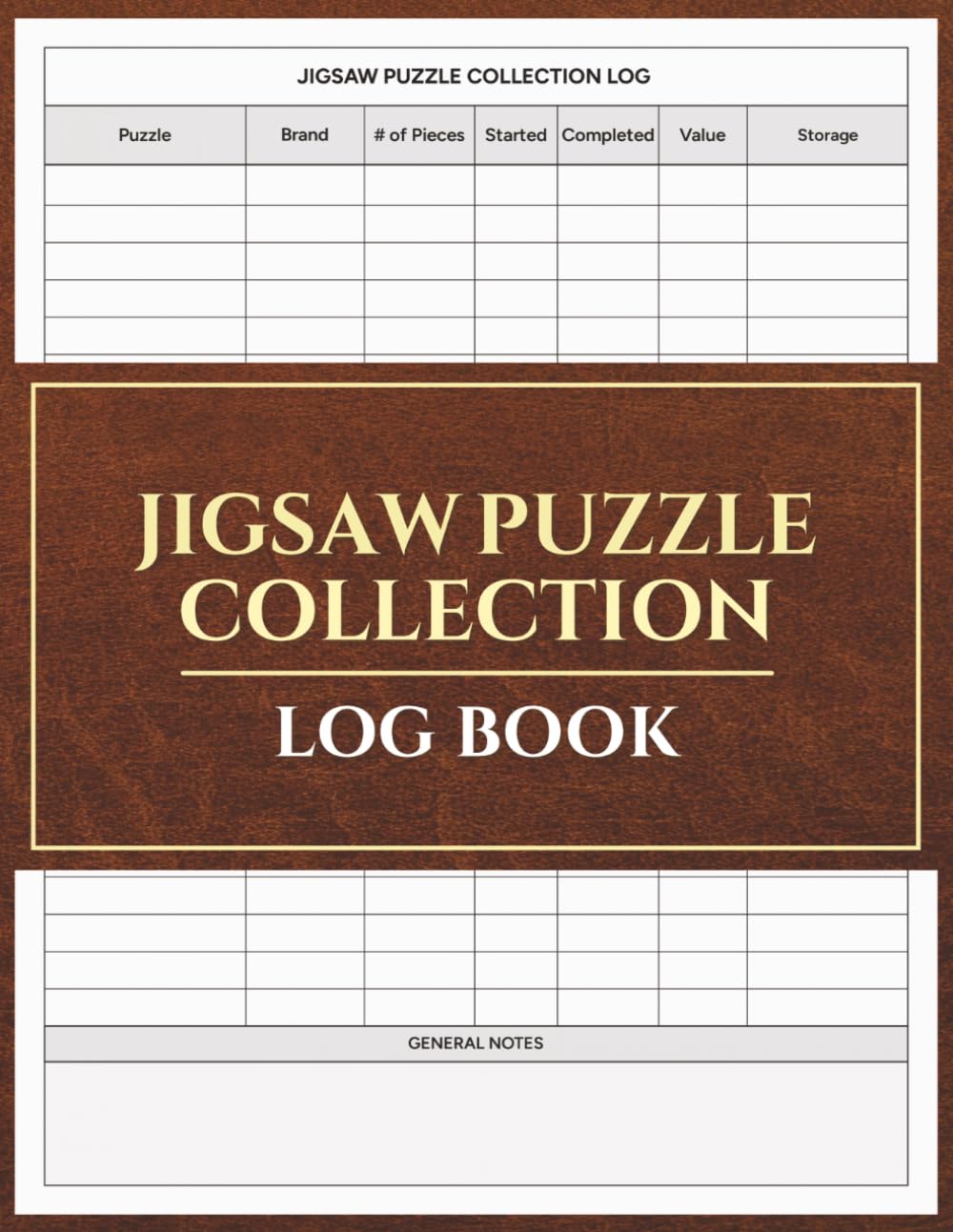 Jigsaw Puzzle Collection Log Book