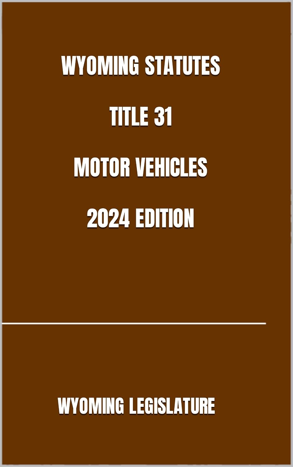 WYOMING STATUTES TITLE 31 MOTOR VEHICLES 2024 EDITION (English Edition) baixar livro de graça
